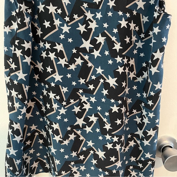 Silk Blouse from Equipment with stars, patriotic pattern - Picture 5 of 10